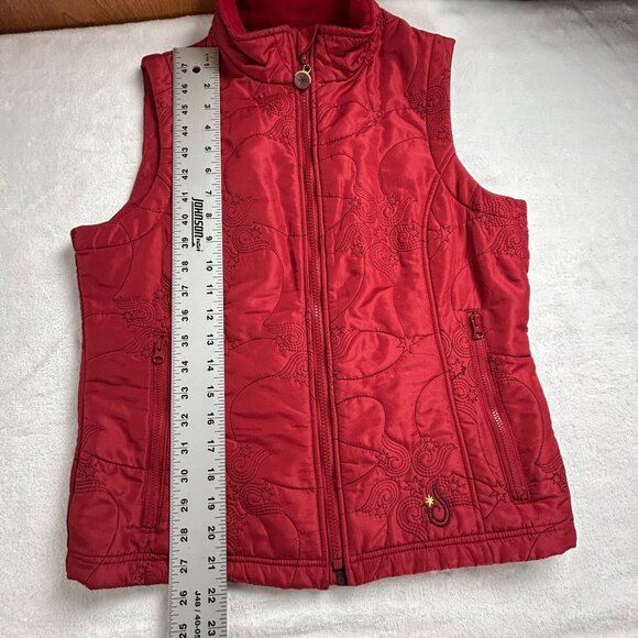 Isis Womens Red Quilted Vest Size 8 Full-Zip Lightweight Fleece Lining Outdoor - Picture 7 of 7
